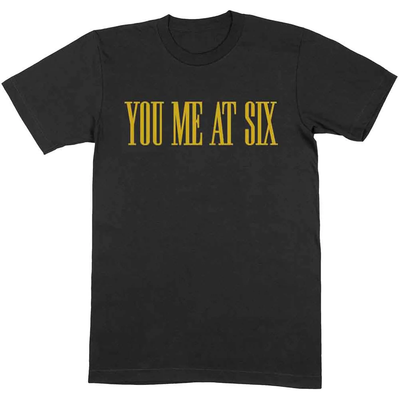 You Me At Six T Shirt - Yellow Text