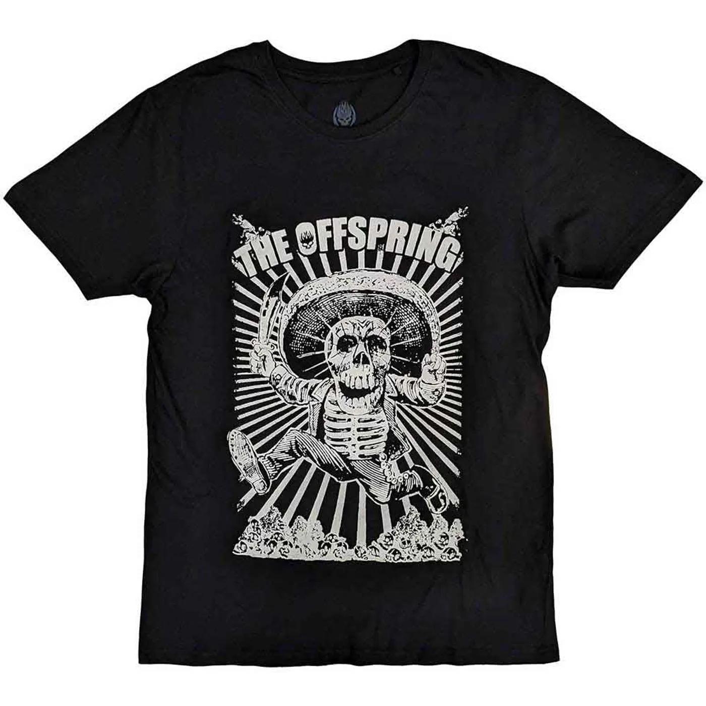 The Offspring T Shirt - Jumping Skeleton