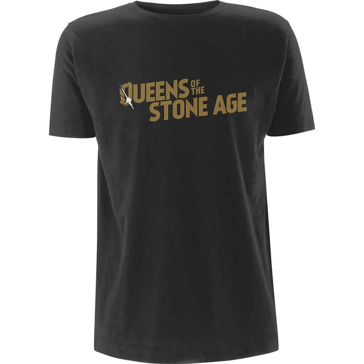 Queens Of The Stone Age T Shirt - Metallic Text Logo