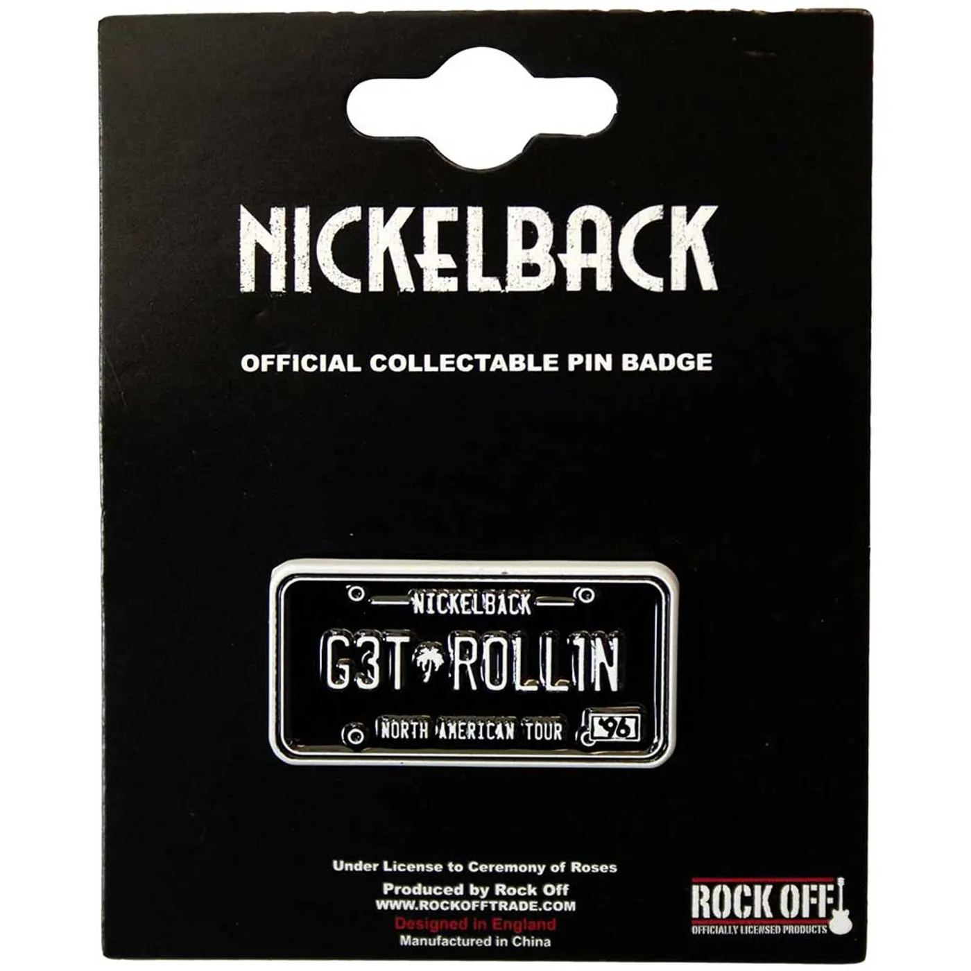 Nickelback Pin Badge - License Plate