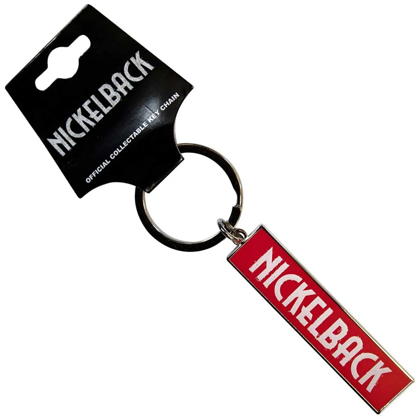 Nickelback Standard Keychains - White Logo Red