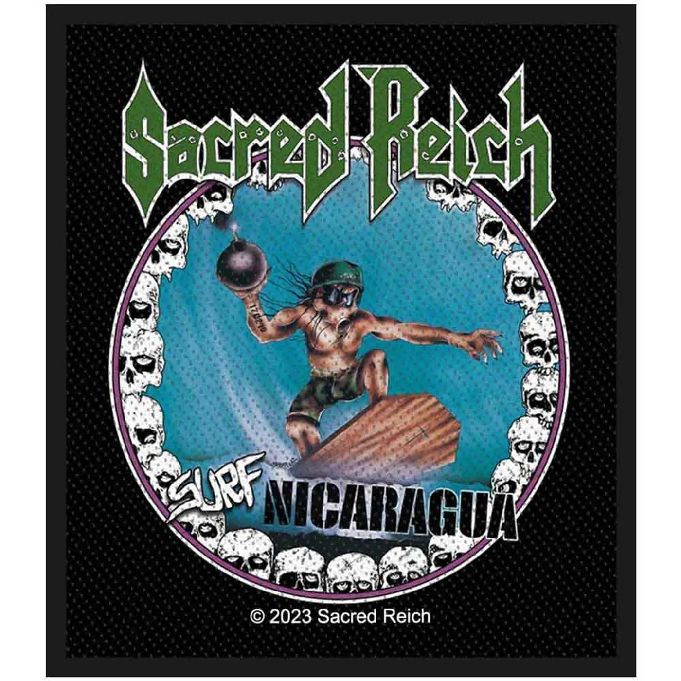 Sacred Reich Patches - Woven Sew On - Surf Nicaragua