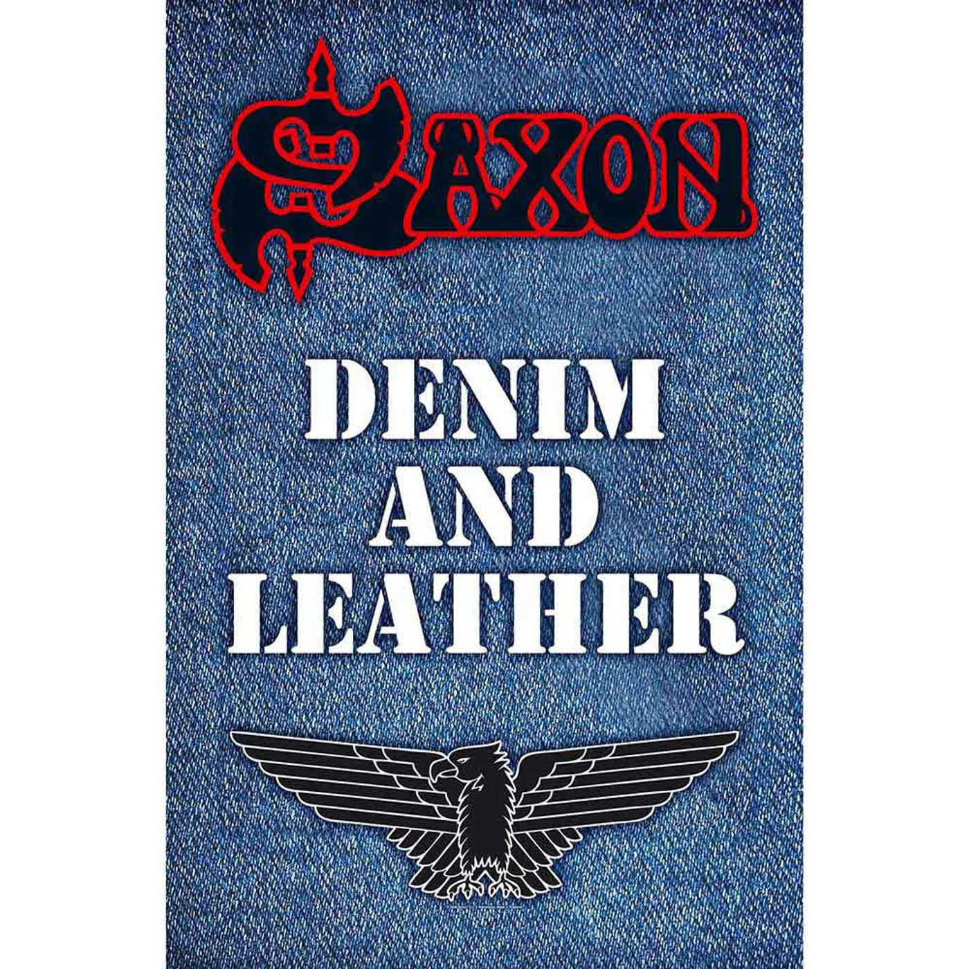 Saxon Poster - Denim & Leather