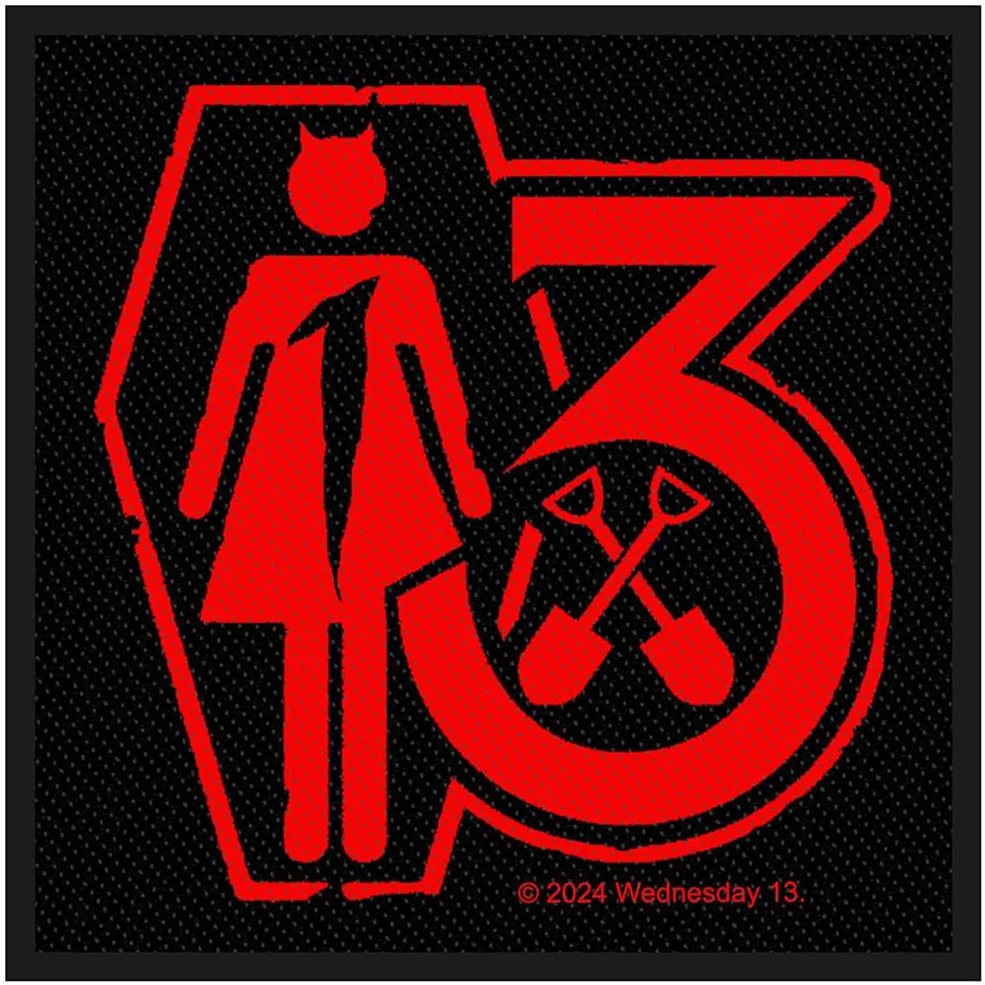 Wednesday 13 Patches - Woven Sew On - Casket