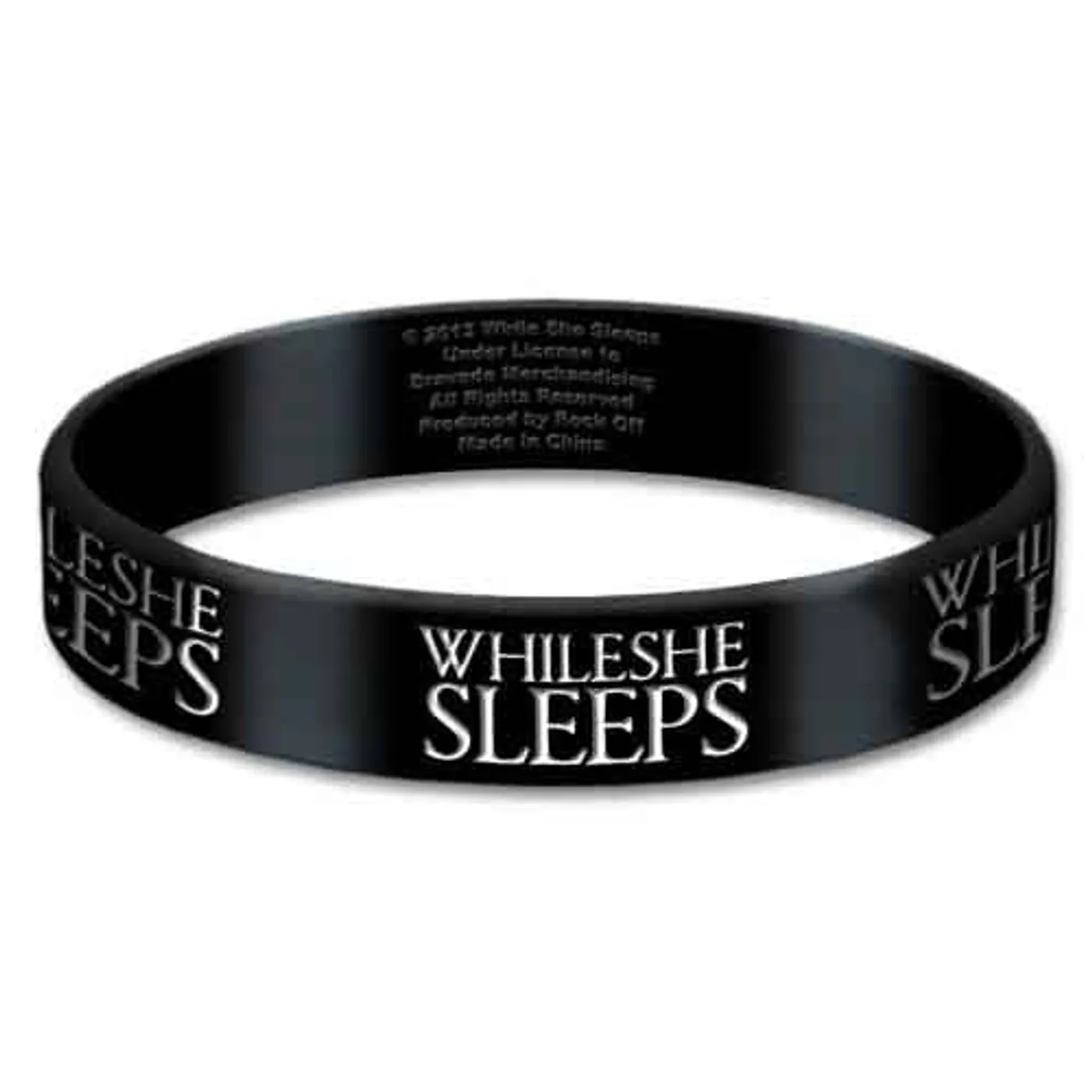 While She Sleeps Wrist Band - Rubber Gummy - Logo
