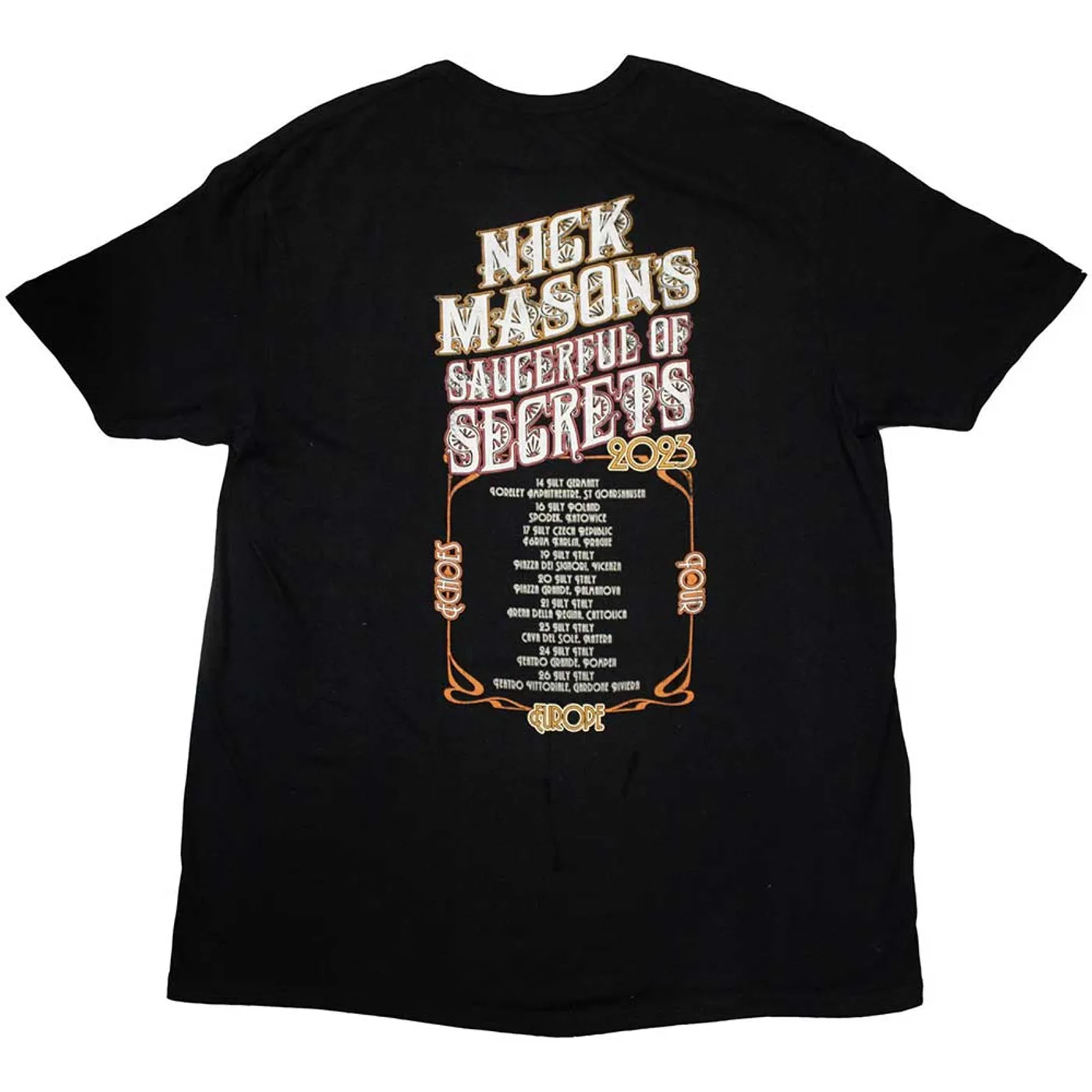 Nick Mason's Saucerful of Secrets T Shirt - Europe Tour 2023