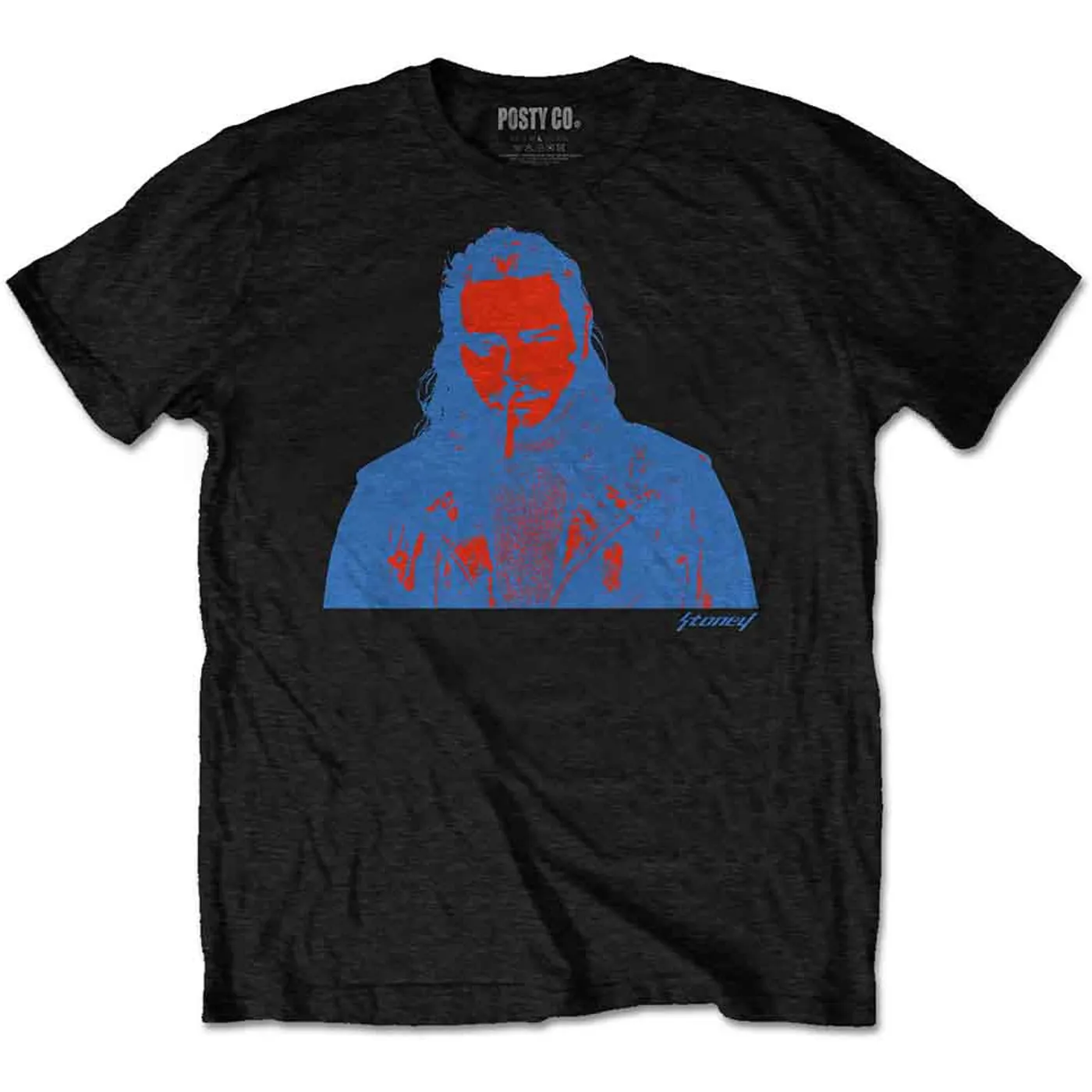 Post Malone T Shirt - Red & Blue Photo