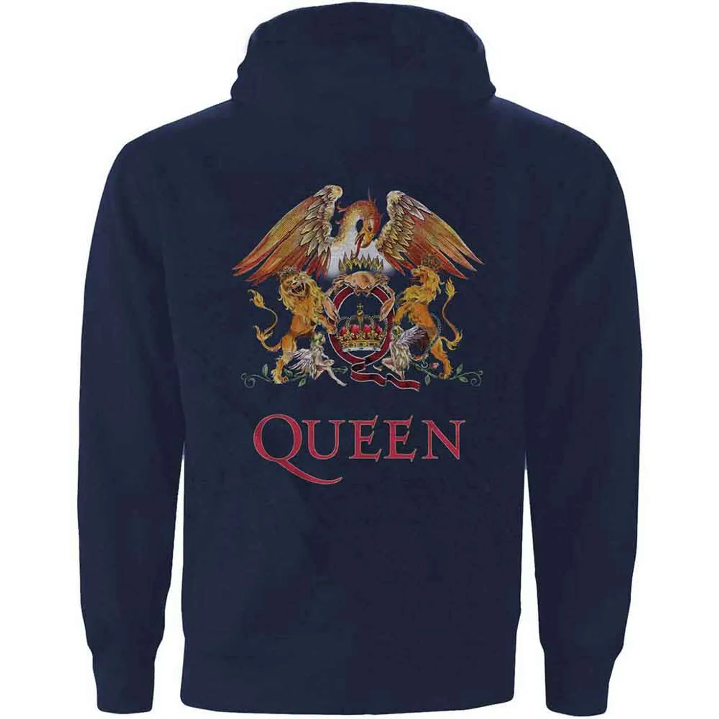 Queen Zip Hoodie - Classic Crest BackPrint