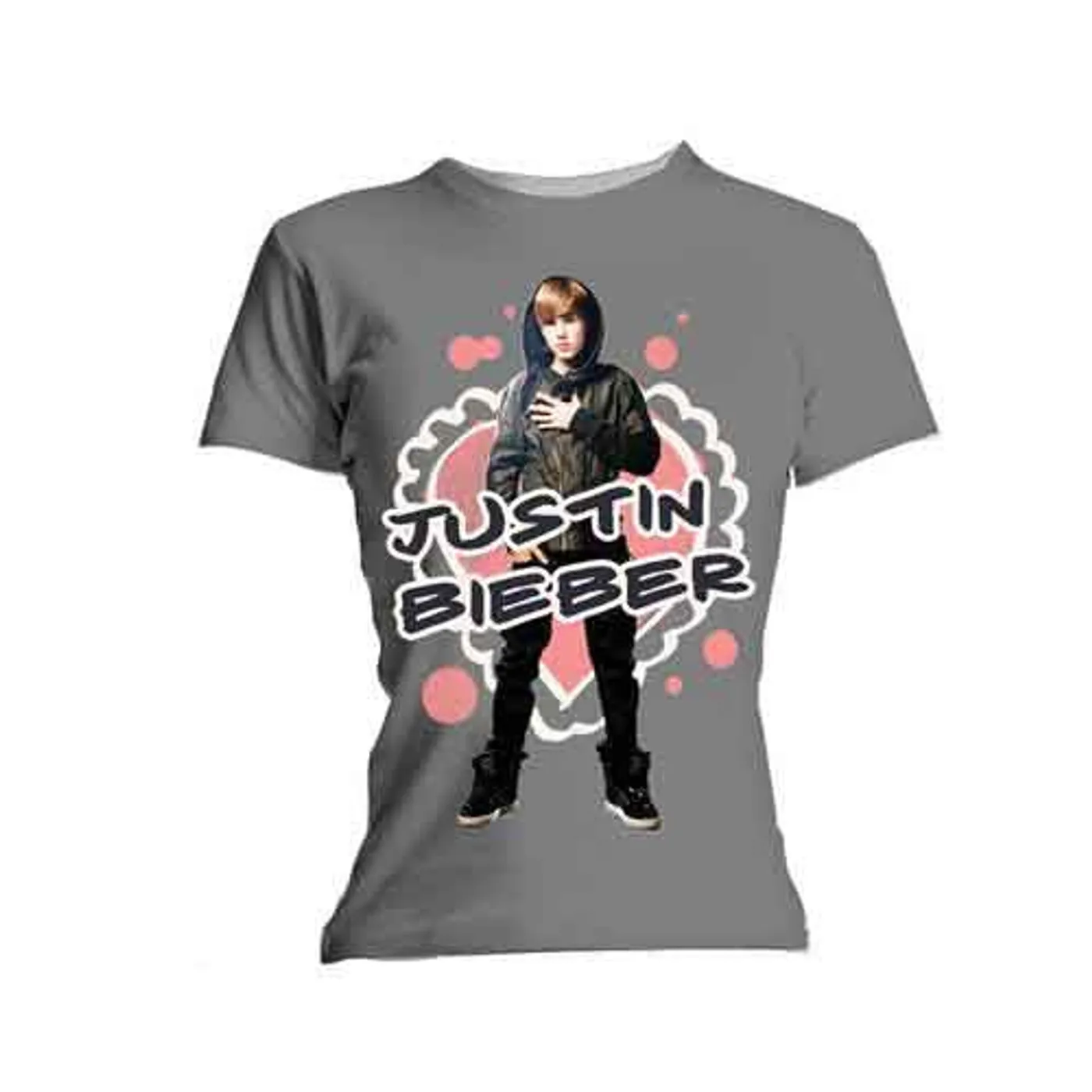 Justin Bieber Women's T Shirt - Hearts Skinny Cut Out
