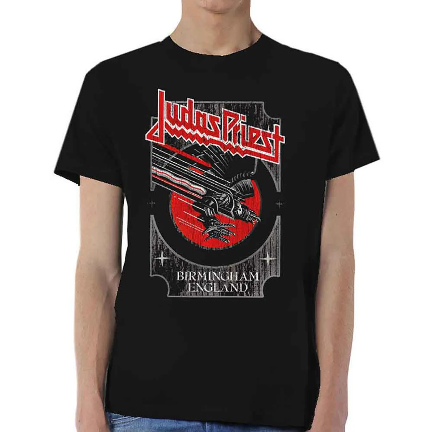 Judas Priest T Shirt - Silver And Red Vengeance