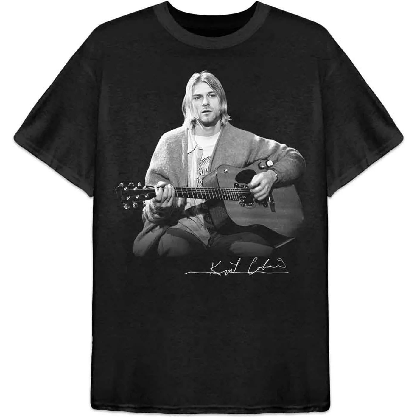 Kurt Cobain T Shirt - Guitar Live Photo
