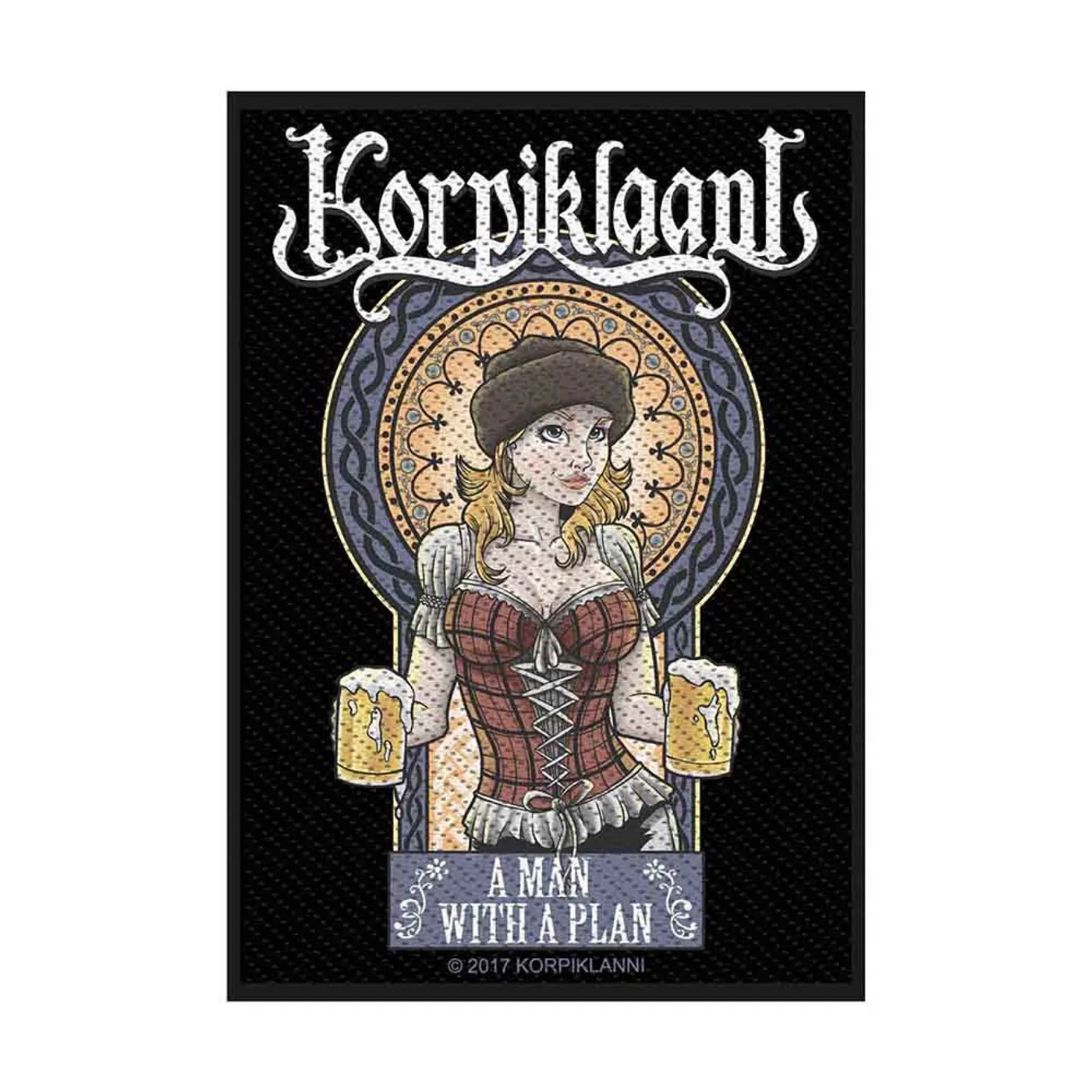Korpiklaani Patches Woven Sew On - A Man With A Plan