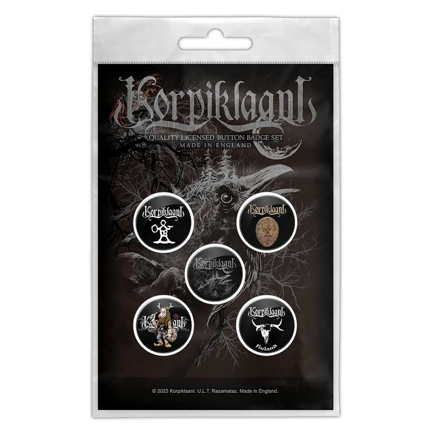 Korpiklaani Plastic Pin Badge - Raven
