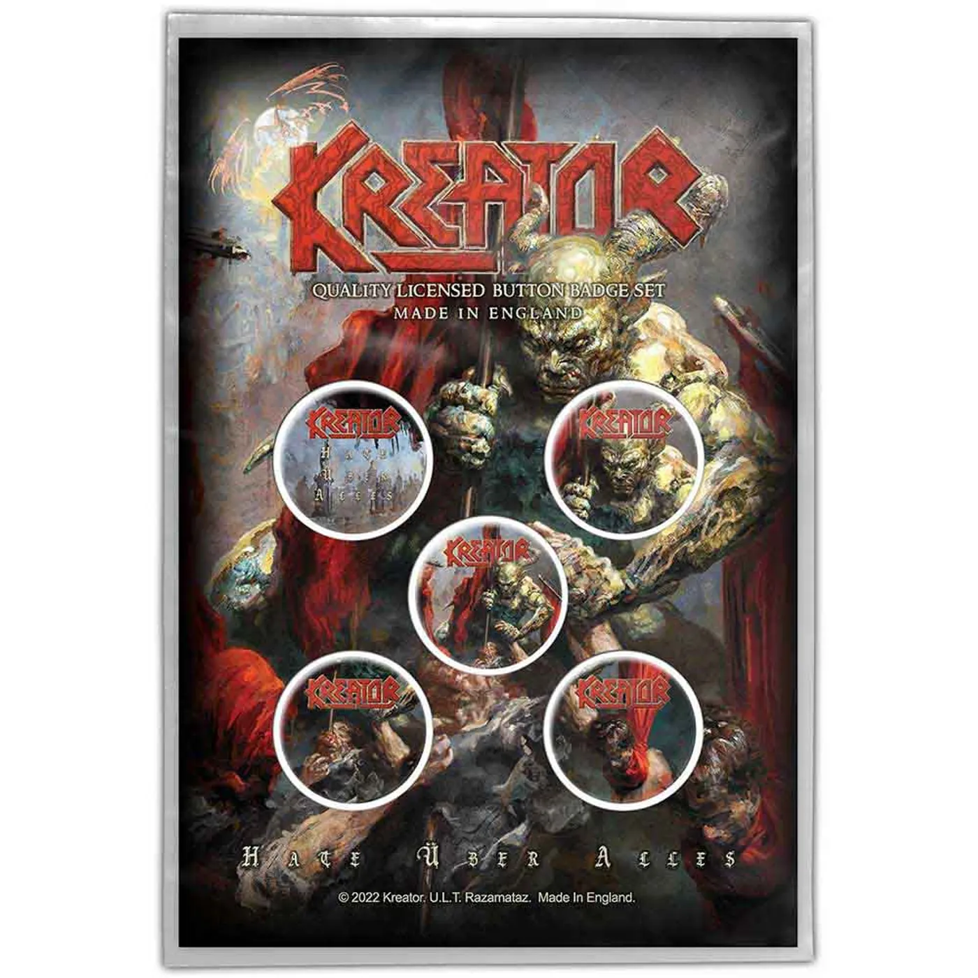 Kreator Plastic Pin Badge - Hate Uber Alles