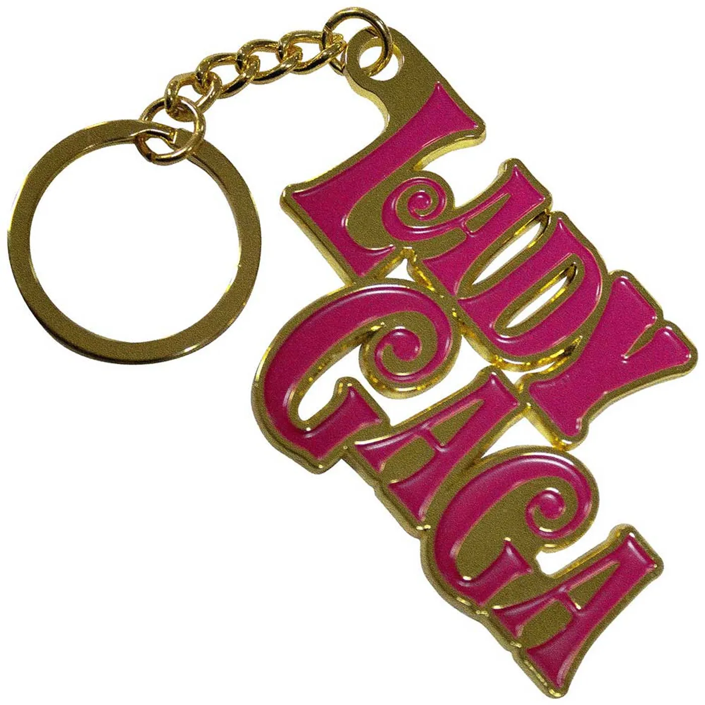Lady Gaga Standard Keychains - Swirly Logo