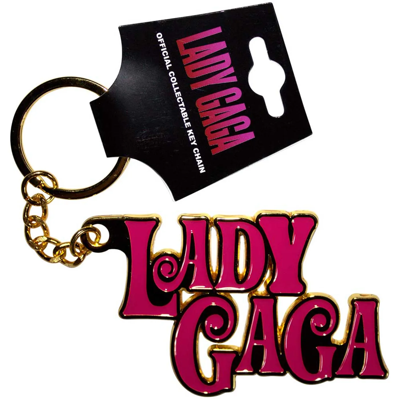 Lady Gaga Standard Keychains - Swirly Logo