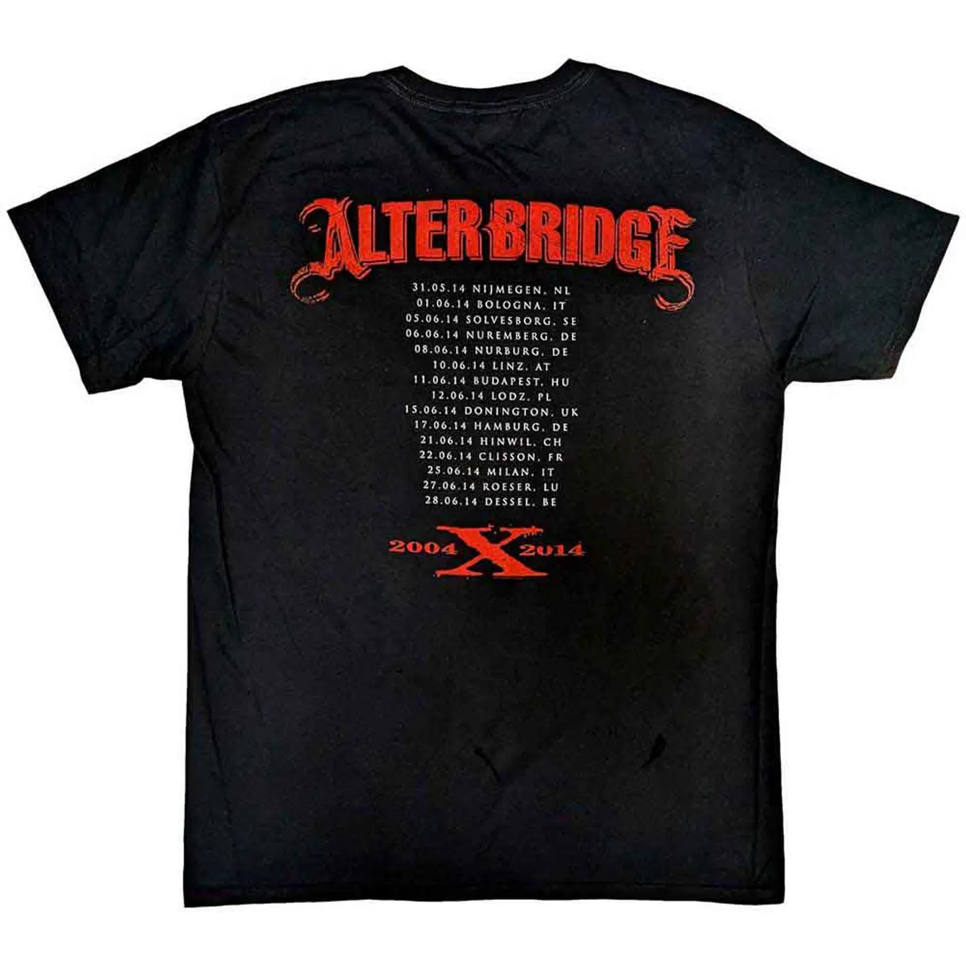 Alter Bridge T Shirt - Fortress 2014 Tour Dates