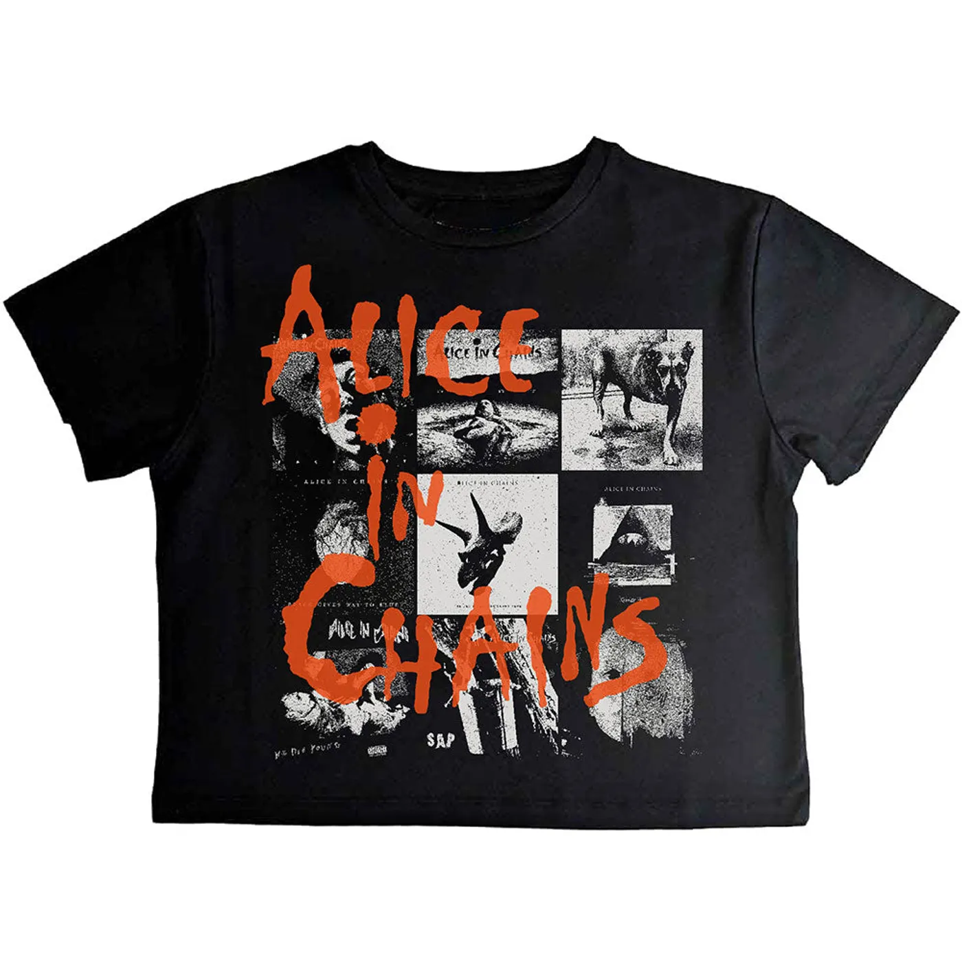 Alice In Chains Women's Crop Top - Albums Montage