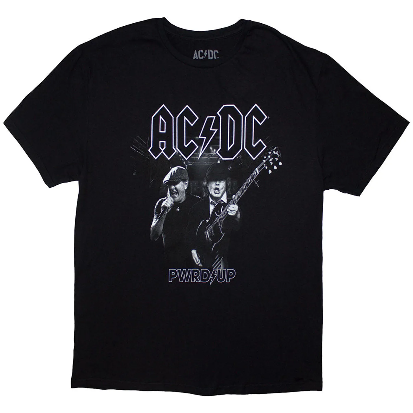 AC/DC T Shirt - PWRD Up B&W Photo