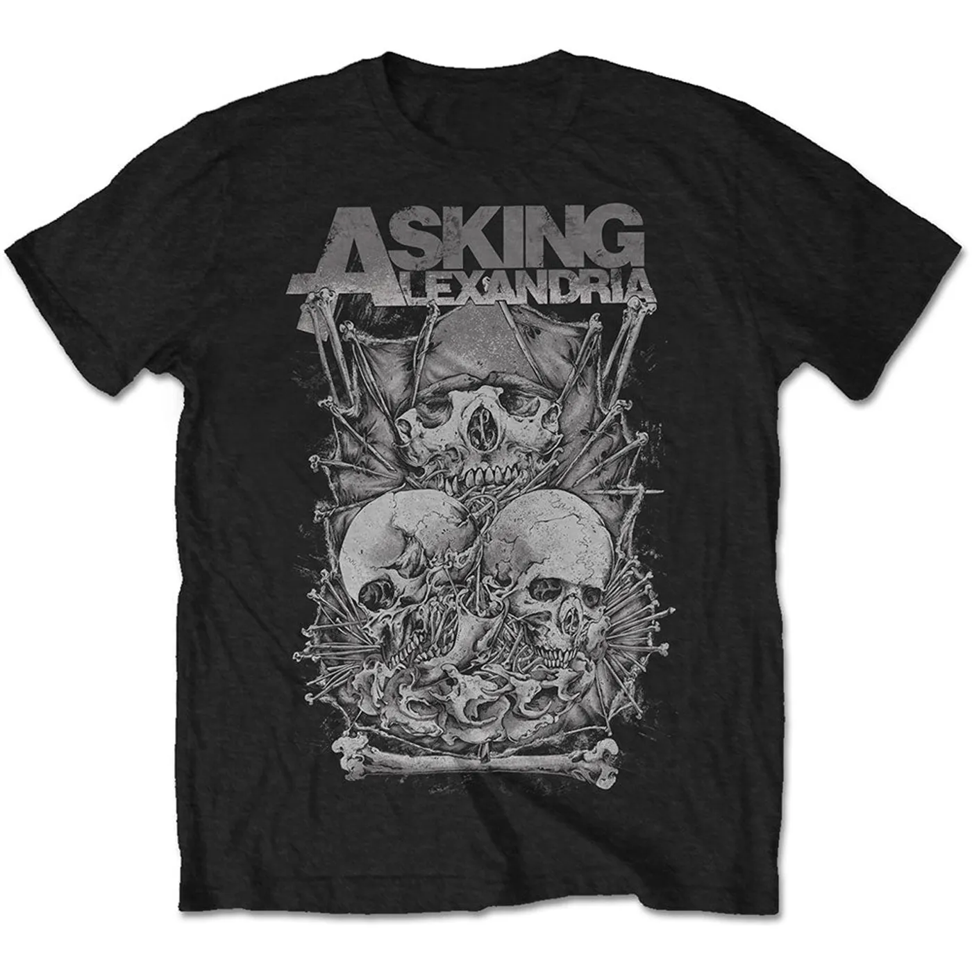 Asking Alexandria T Shirt - Skull Stack