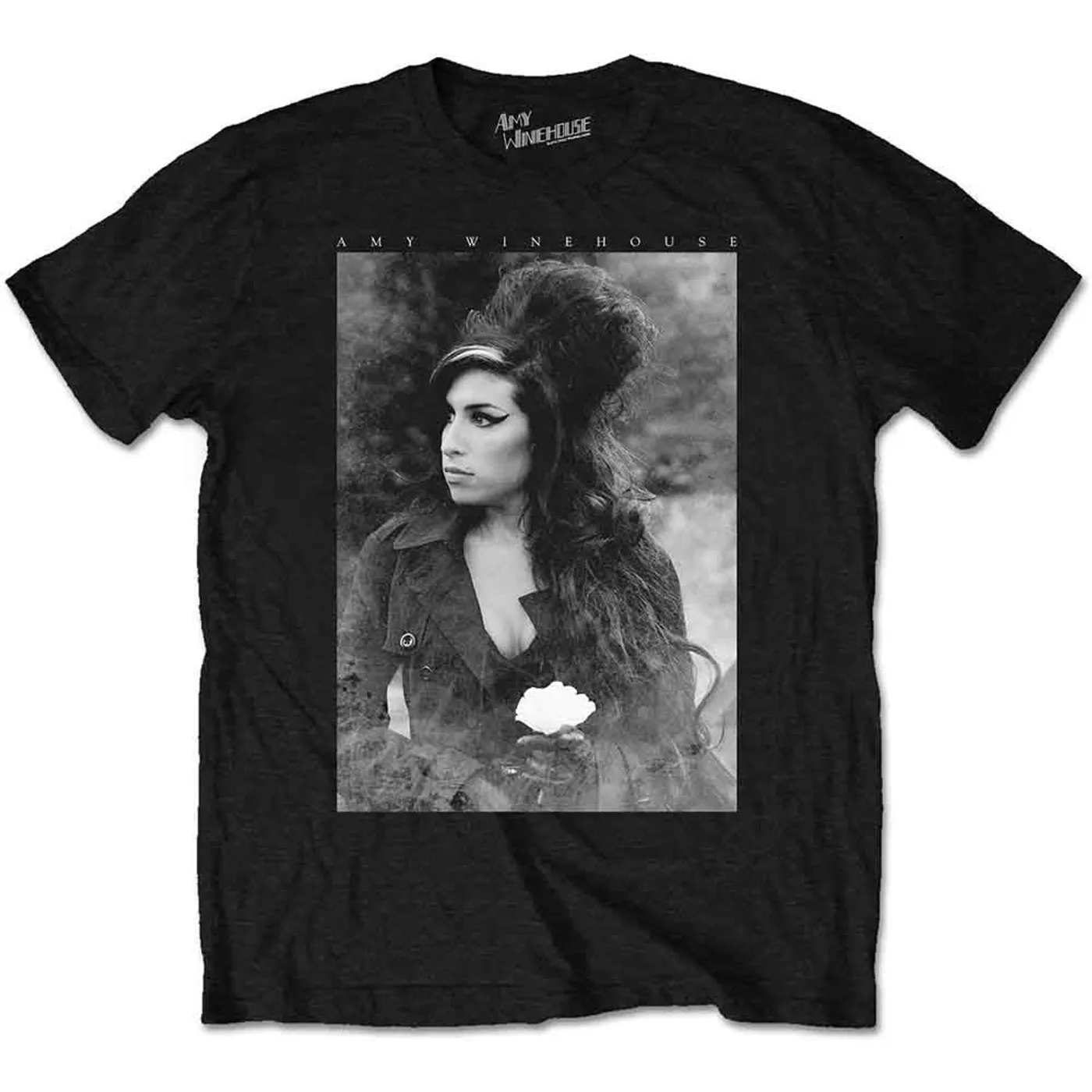 Amy Winehouse T Shirt - Flower Portrait