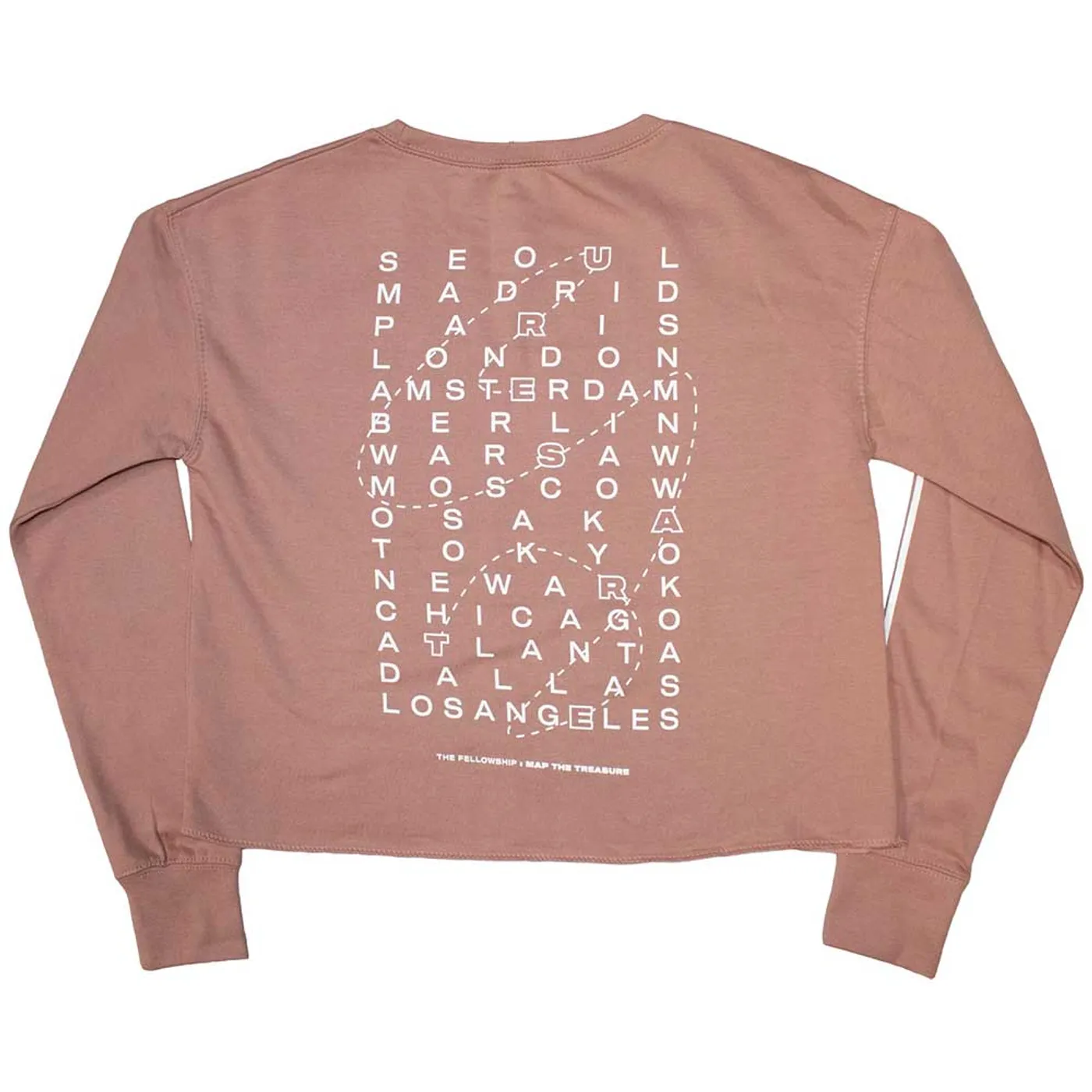 ATEEZ Women's Sweatshirt - Fellowship Map The Treasure Crop