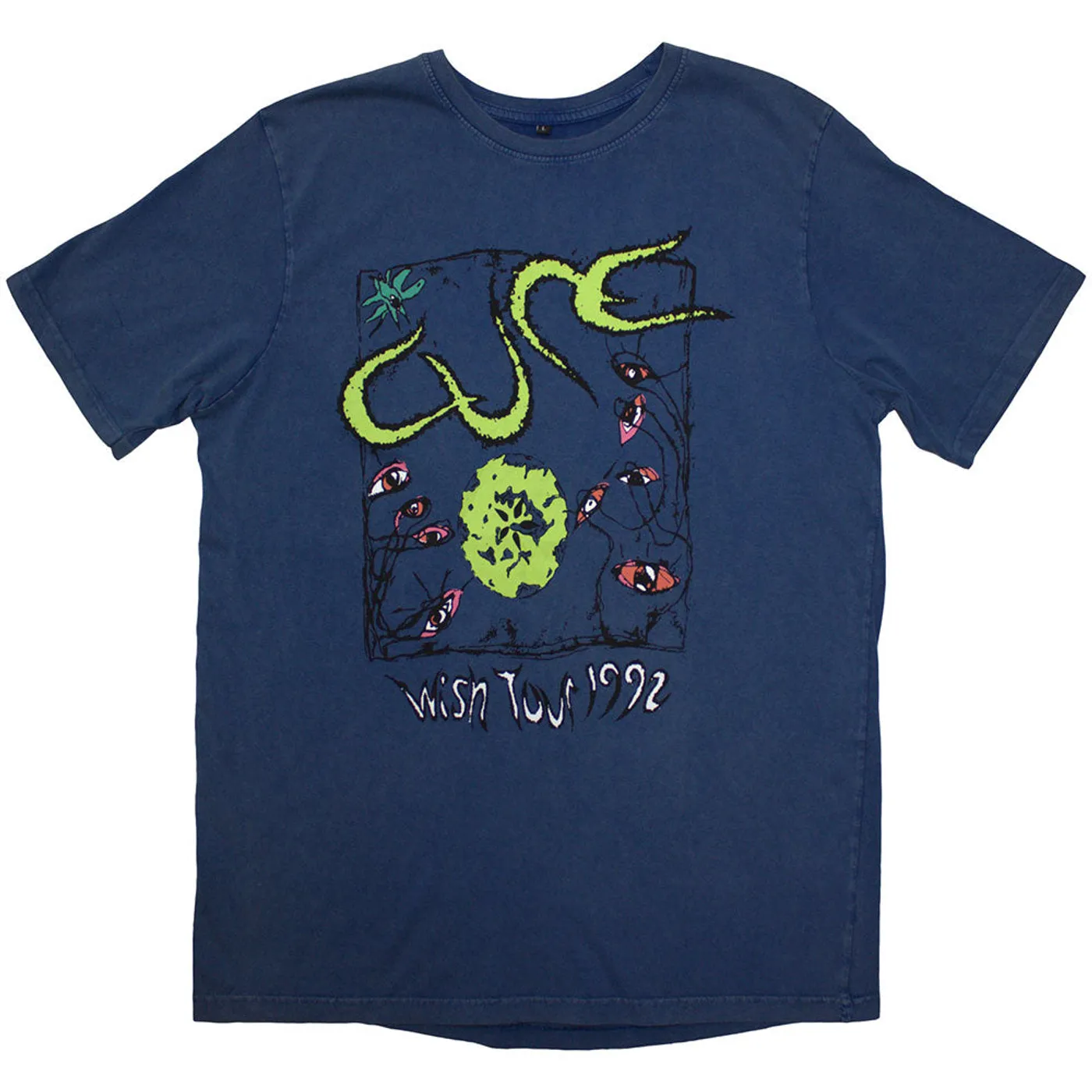 The Cure T Shirt - Wish Tour '92 Stone Wash