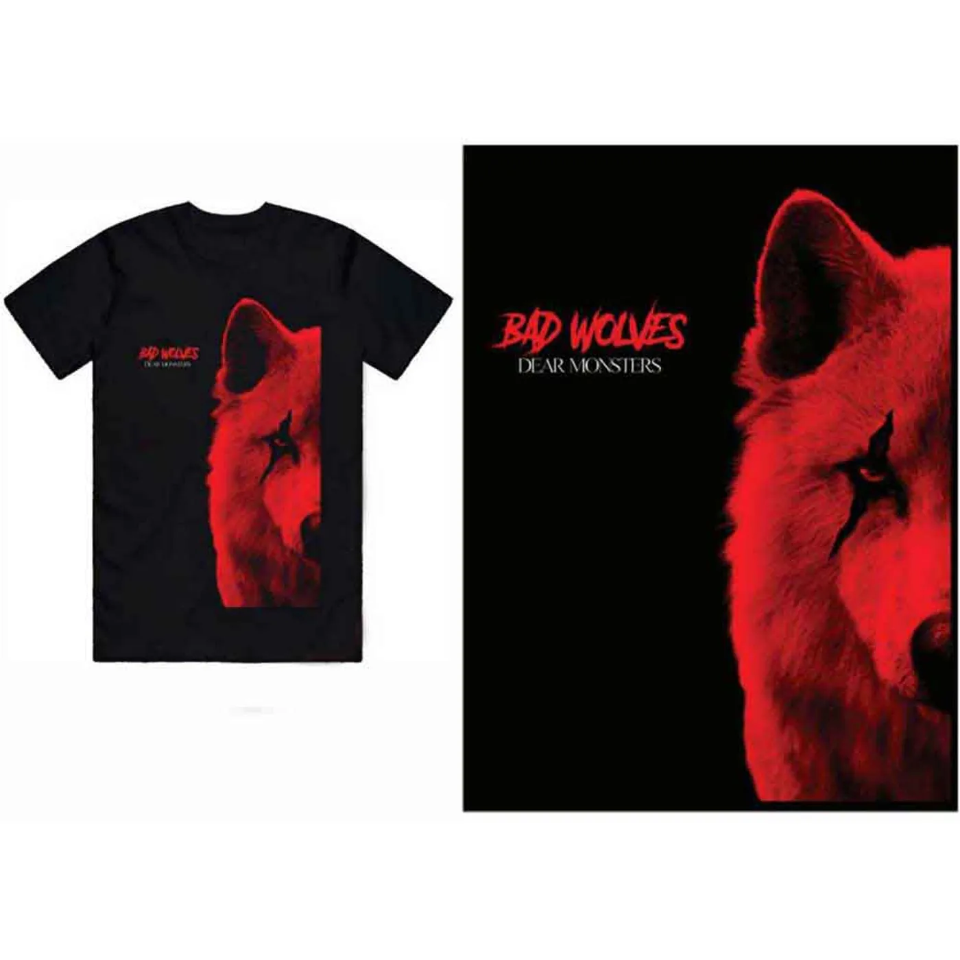 Bad Wolves T Shirt - Dear Monsters