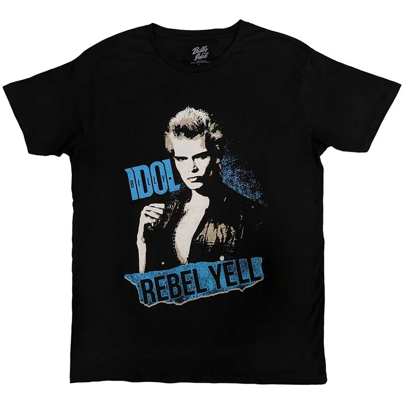 Billy Idol T Shirt - Rebel Yell Blue