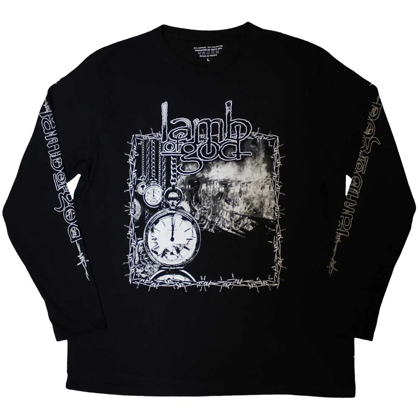 Lamb Of God Long Sleeve T Shirt - Barbed Wire