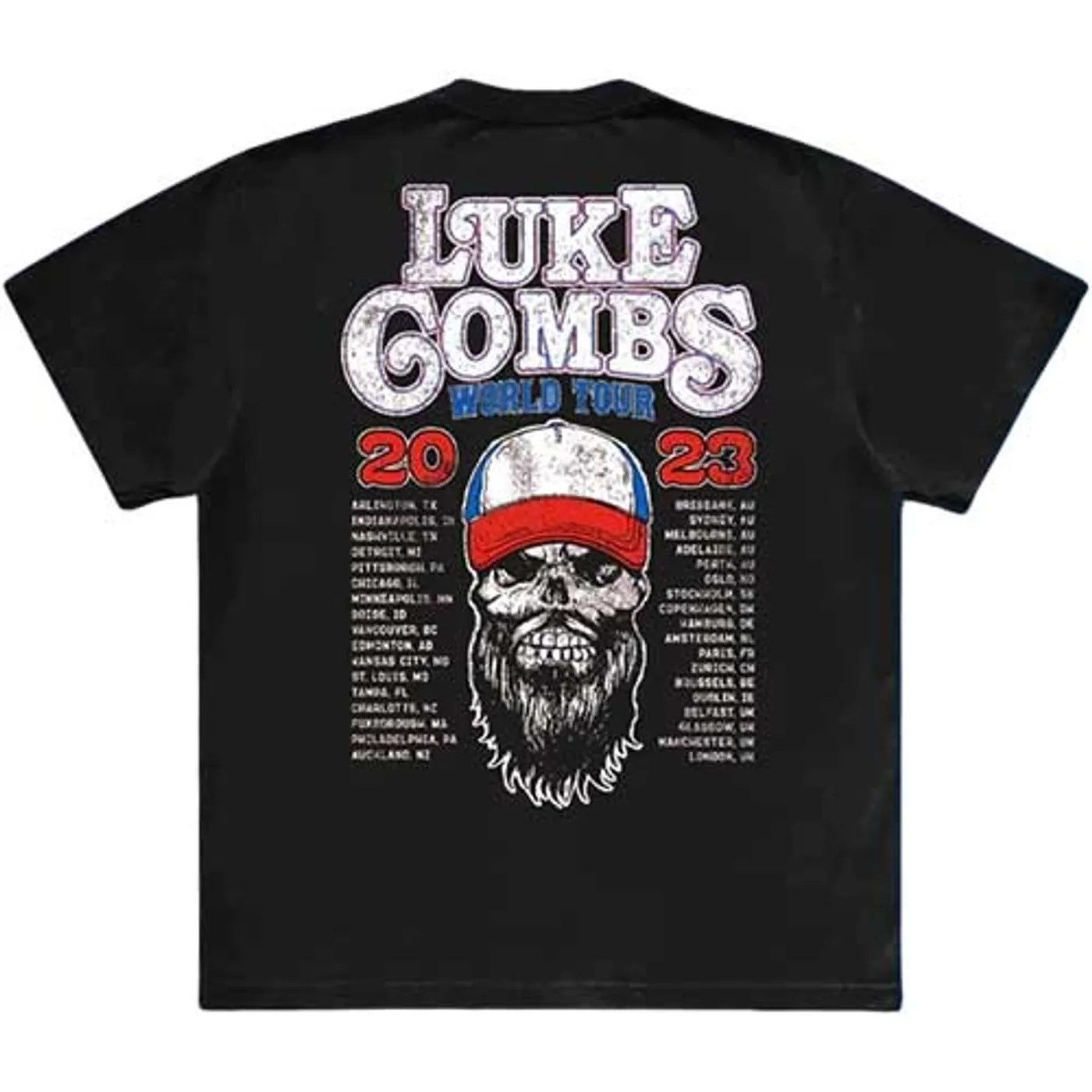 Luke Combs T Shirt - Tour '23 Skull