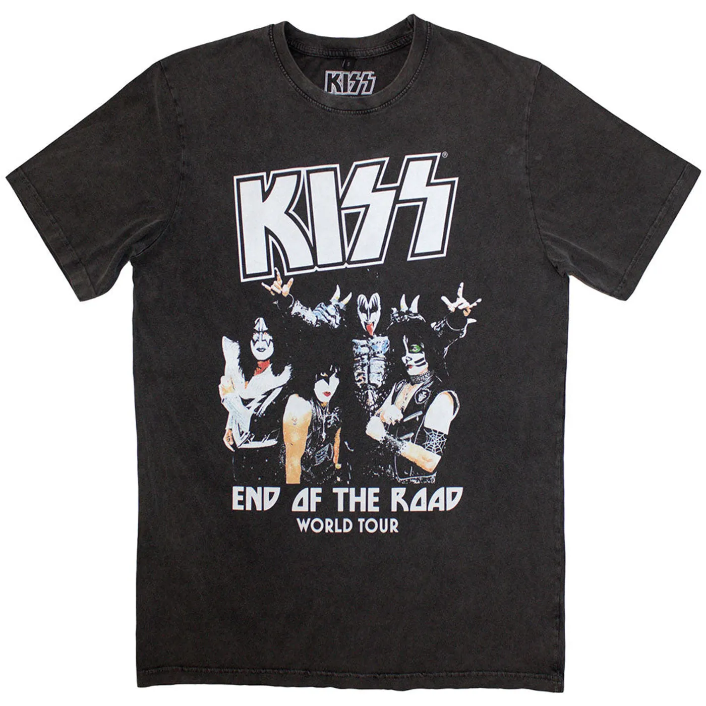 KISS T Shirt - End Of The Road World Tour Stone Wash