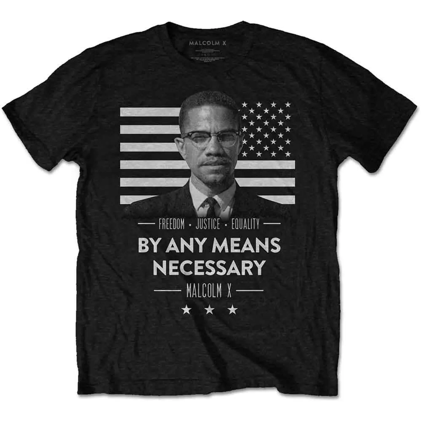 Malcolm X T Shirt - By Any Means Necessary