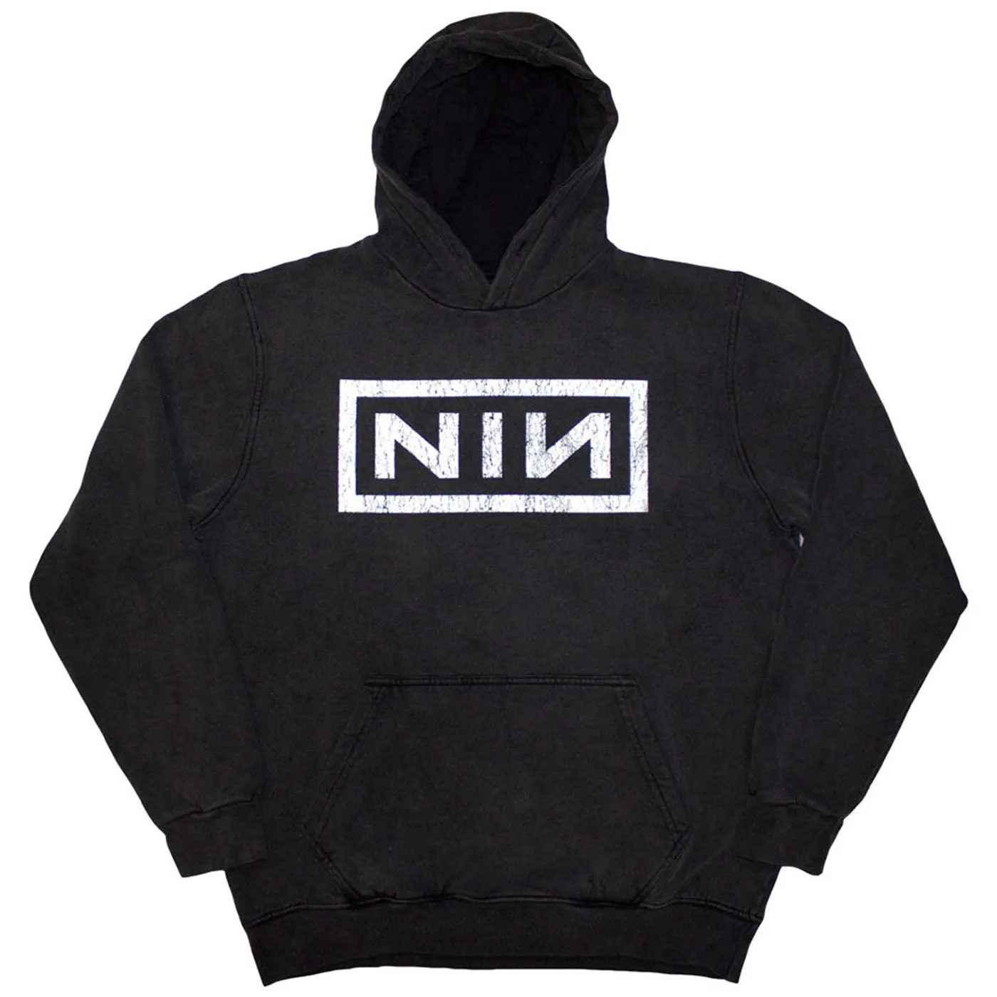 Nine Inch Nails Stone Wash Pullover Hoodie - Classic Logo Stone Wash