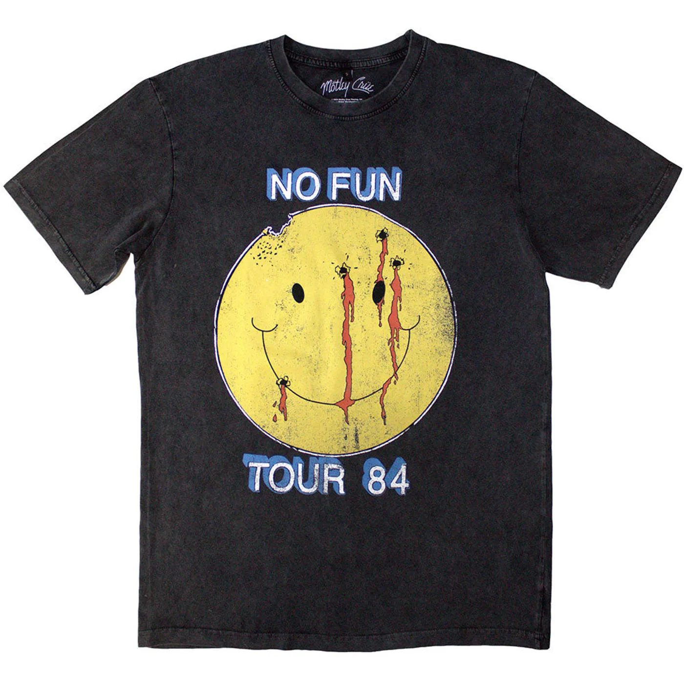 Mötley Crüe MÃ¶tley CrÃ¼e T Shirt - No Fun Tour '84 Stone Wash