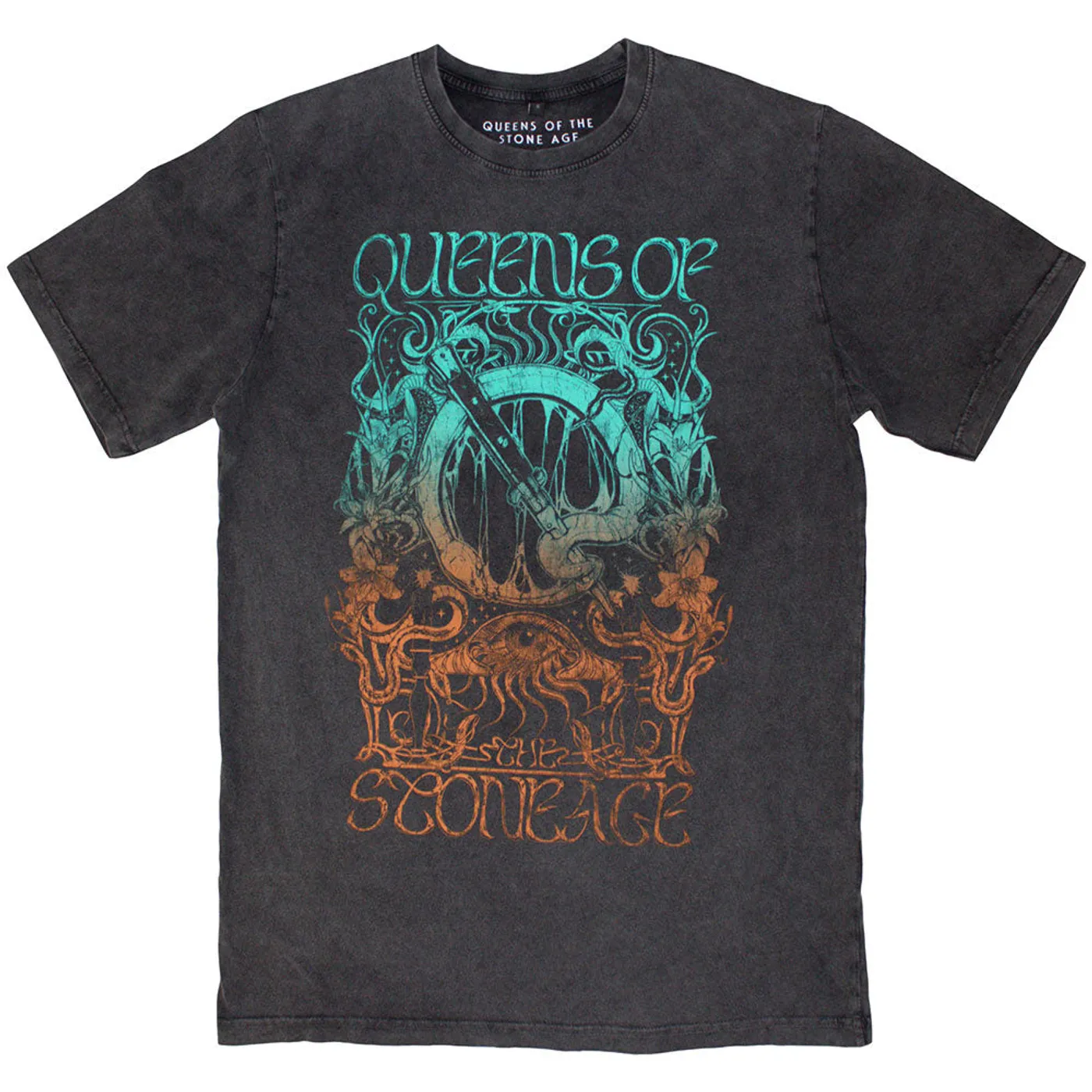Queens Of The Stone Age T Shirt - Montage Stone Wash