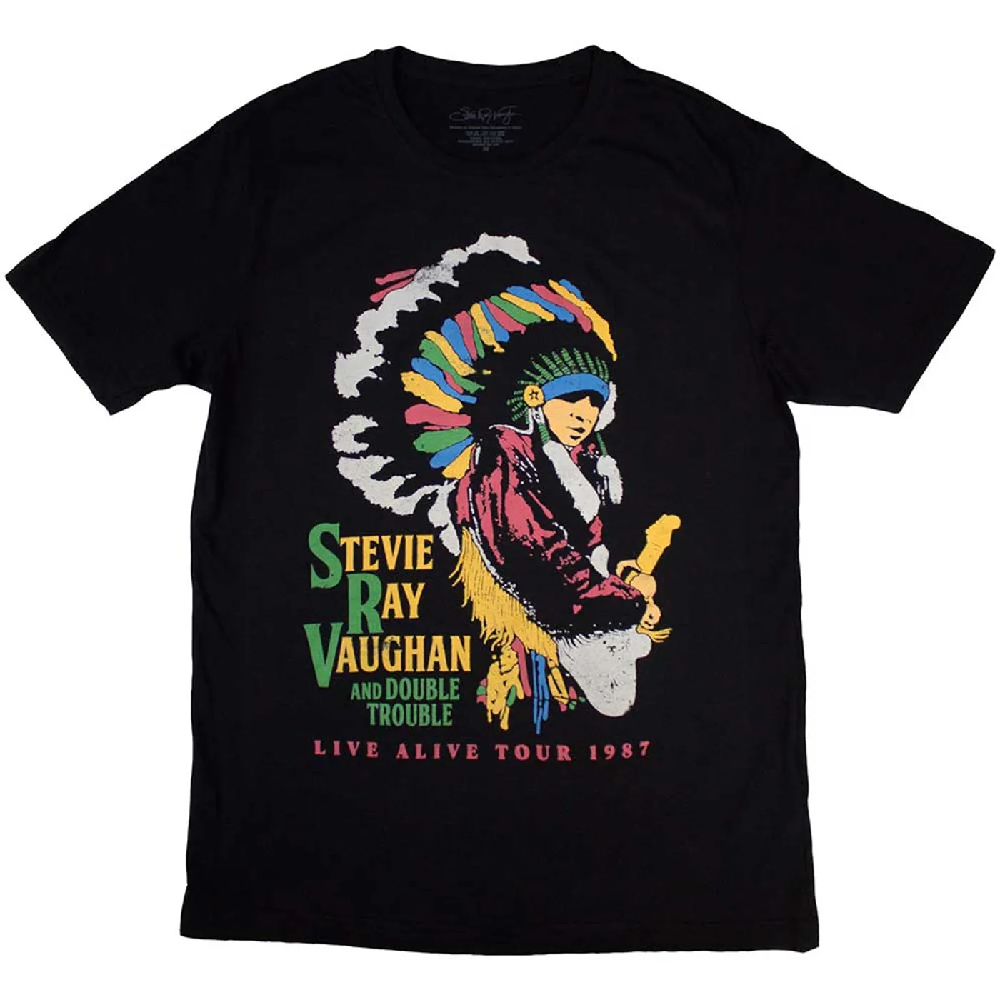 Stevie Ray Vaughan T Shirt - Double Trouble