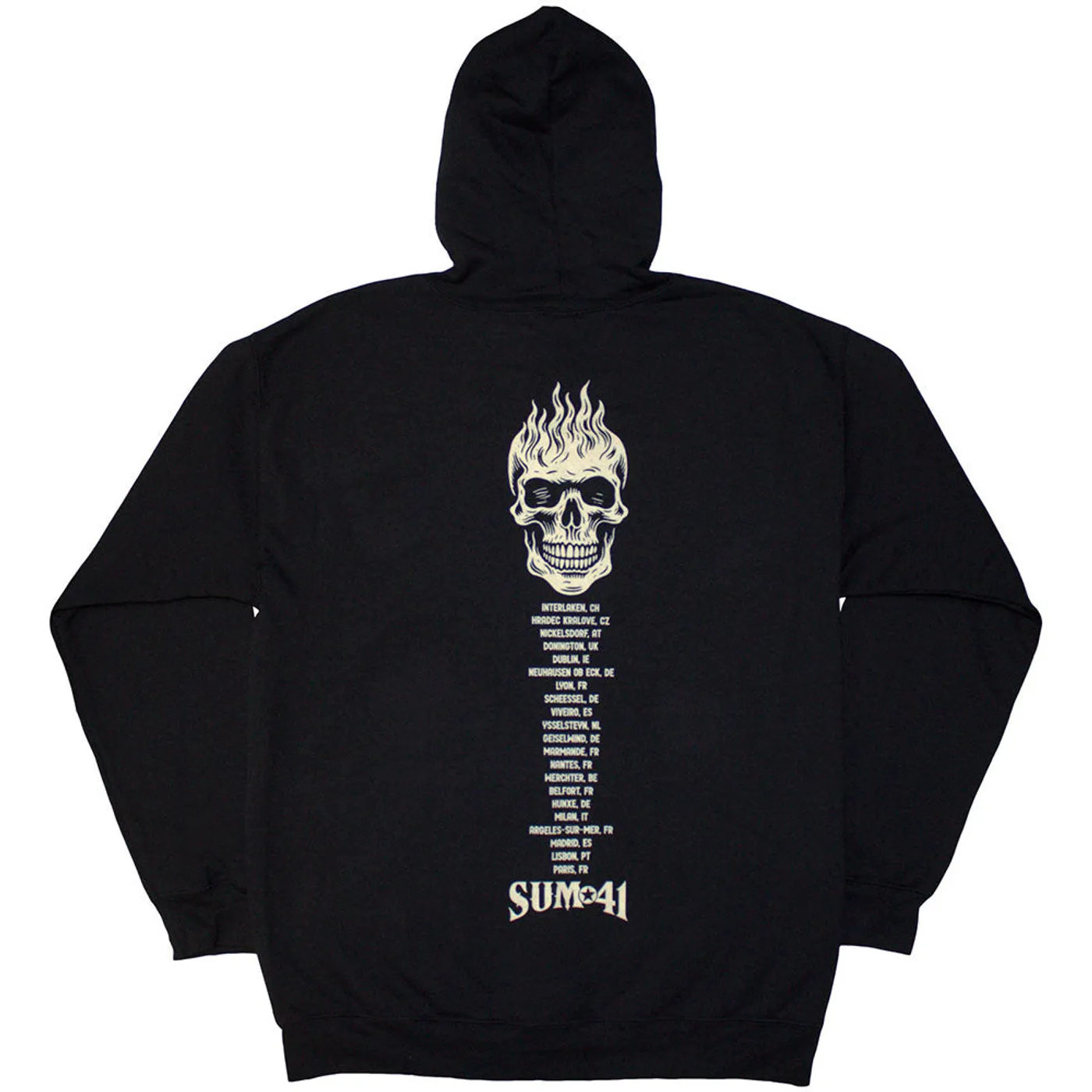 Sum 41 Zip Hoodie - Tour '24 Pocket Logo & Skull Back