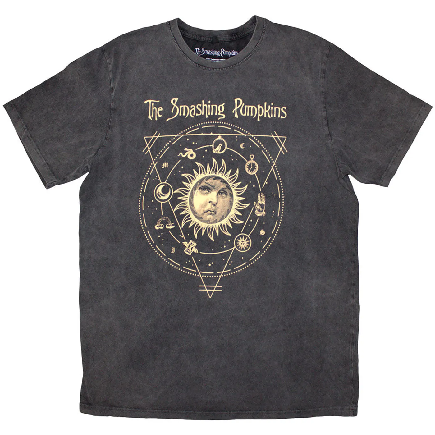 The Smashing Pumpkins T Shirt - Celestial Sun Stone Wash