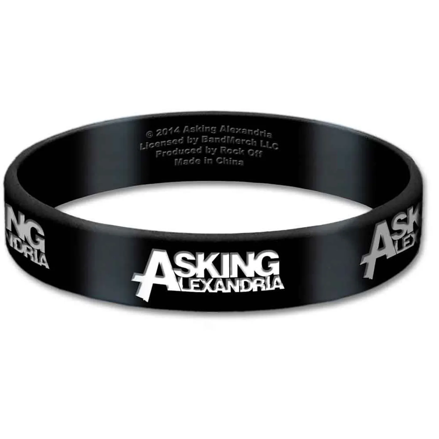 Asking Alexandria Wrist Bands - Rubber Gummy - Logo