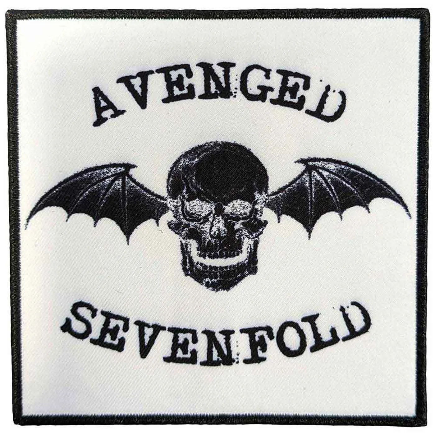 Avenged Sevenfold Patches - Woven Sew On - Classic Deathbat Negative