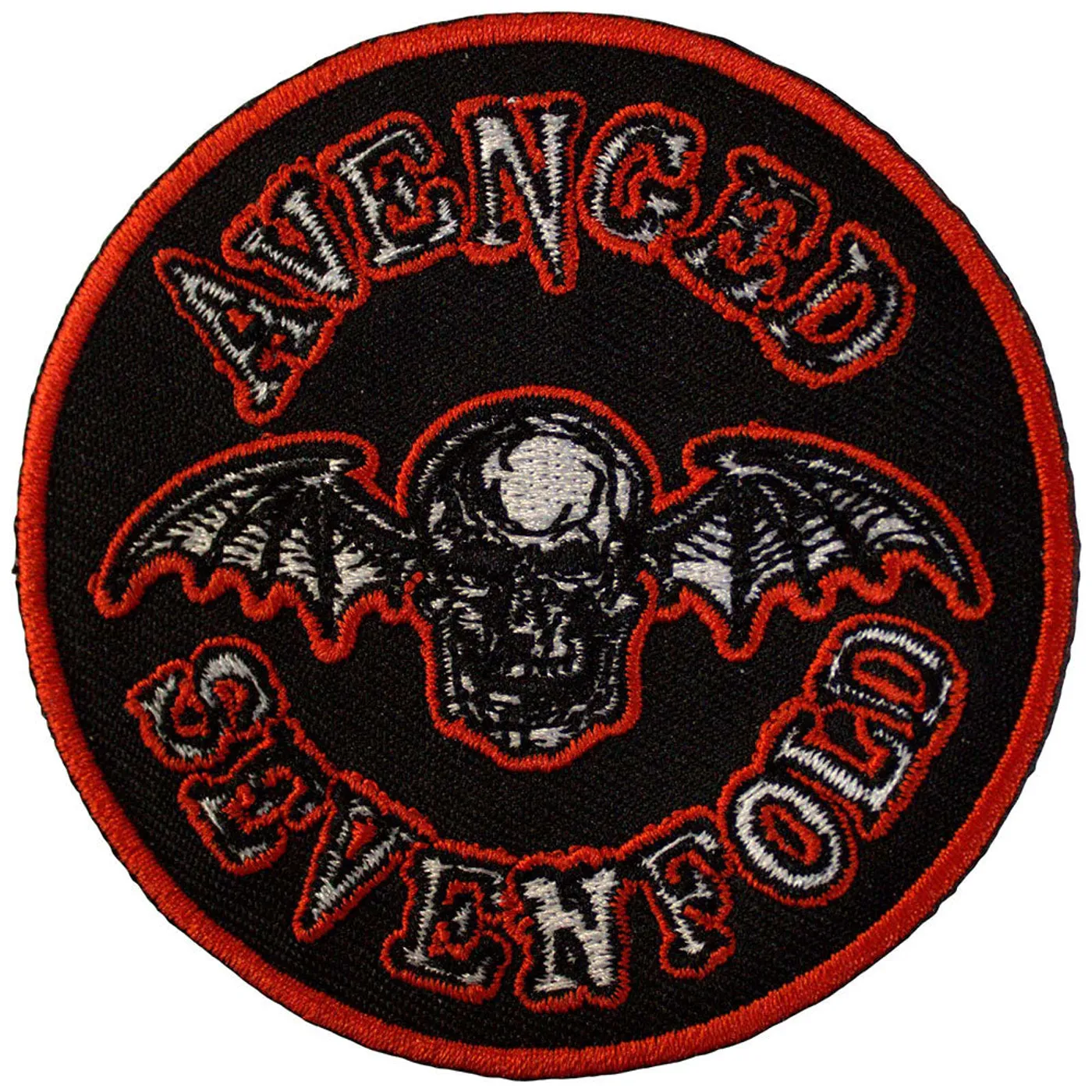 Avenged Sevenfold Patches - Iron On - Deathbat Orange Border