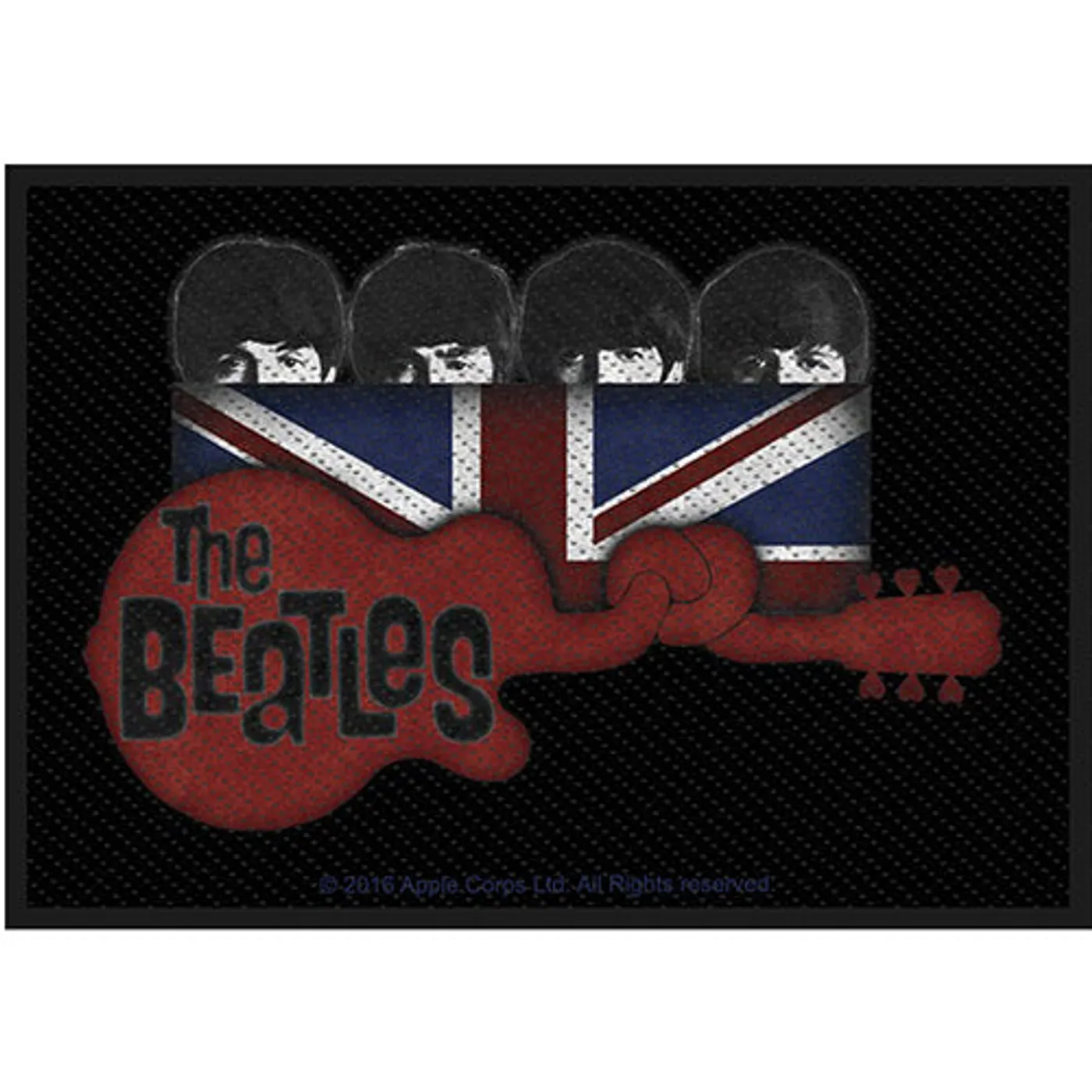 The Beatles Patches - Woven Sew On - Guitar & Union Jack