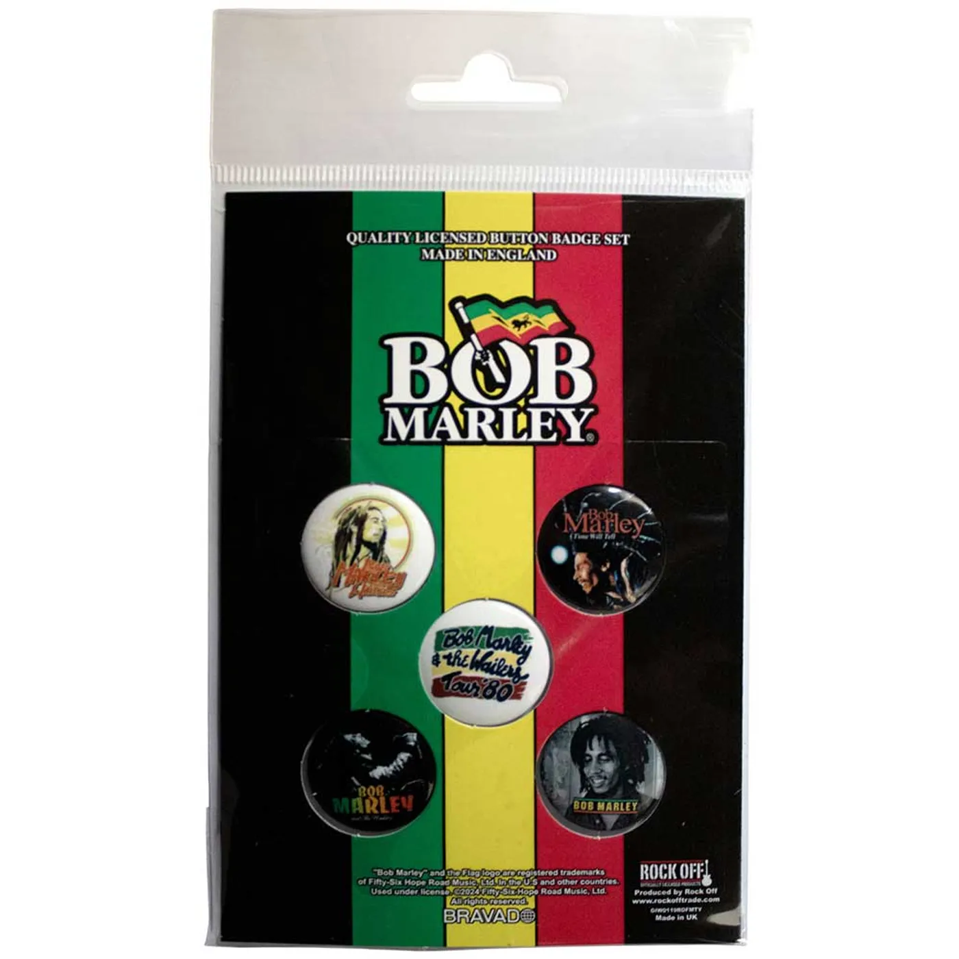 Bob Marley Plastic - Pin Badge - Bob & The Wailers