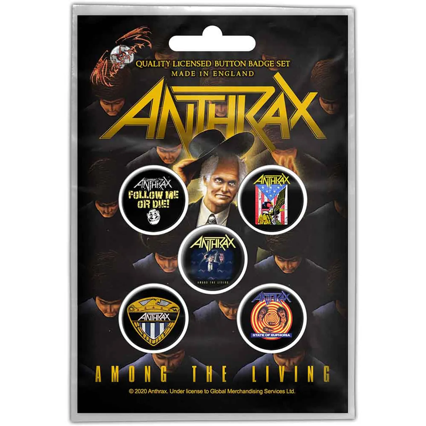Anthrax Plastic - Pin Badge - Among The Living