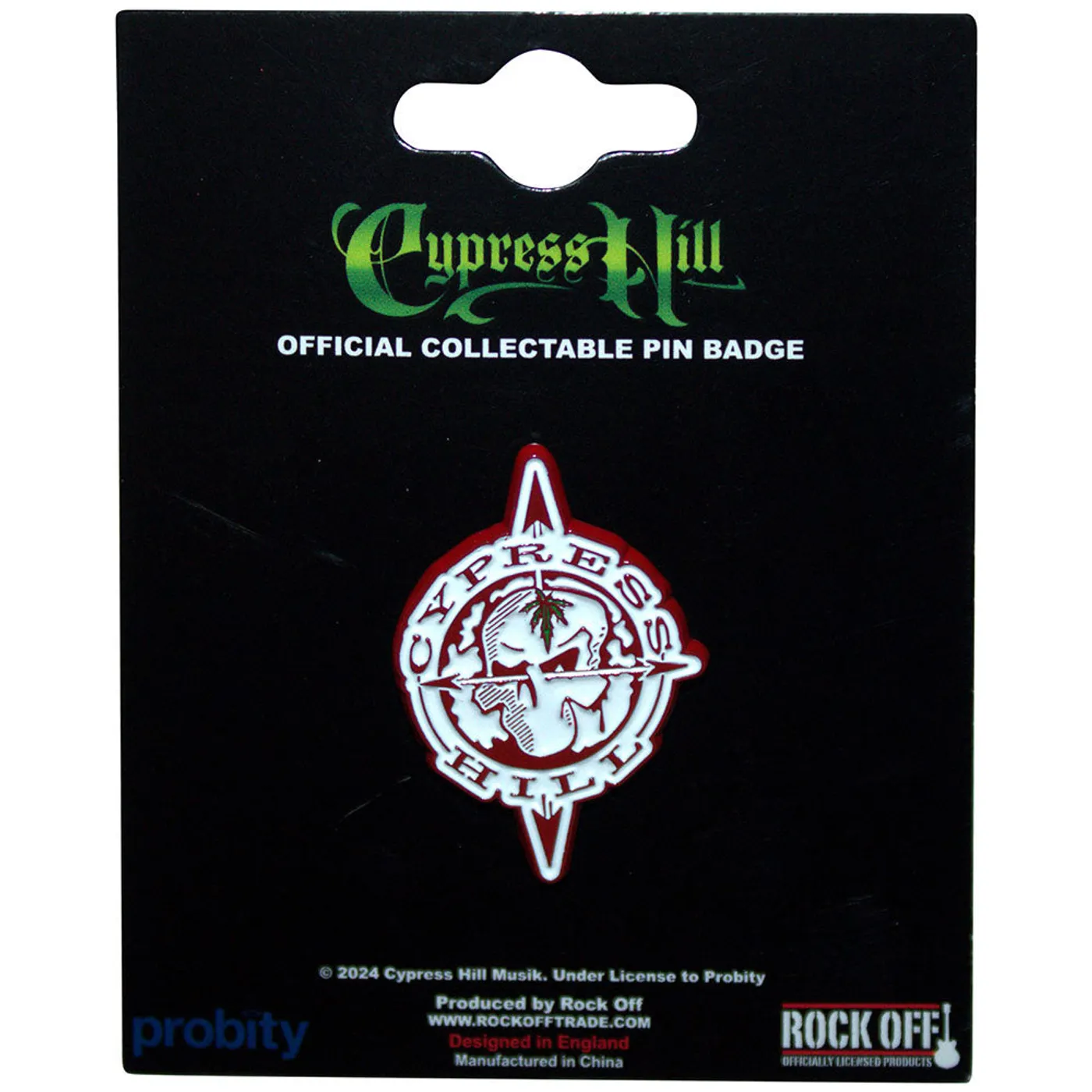 Cypress Hill Pin - Badge - Skull Compass