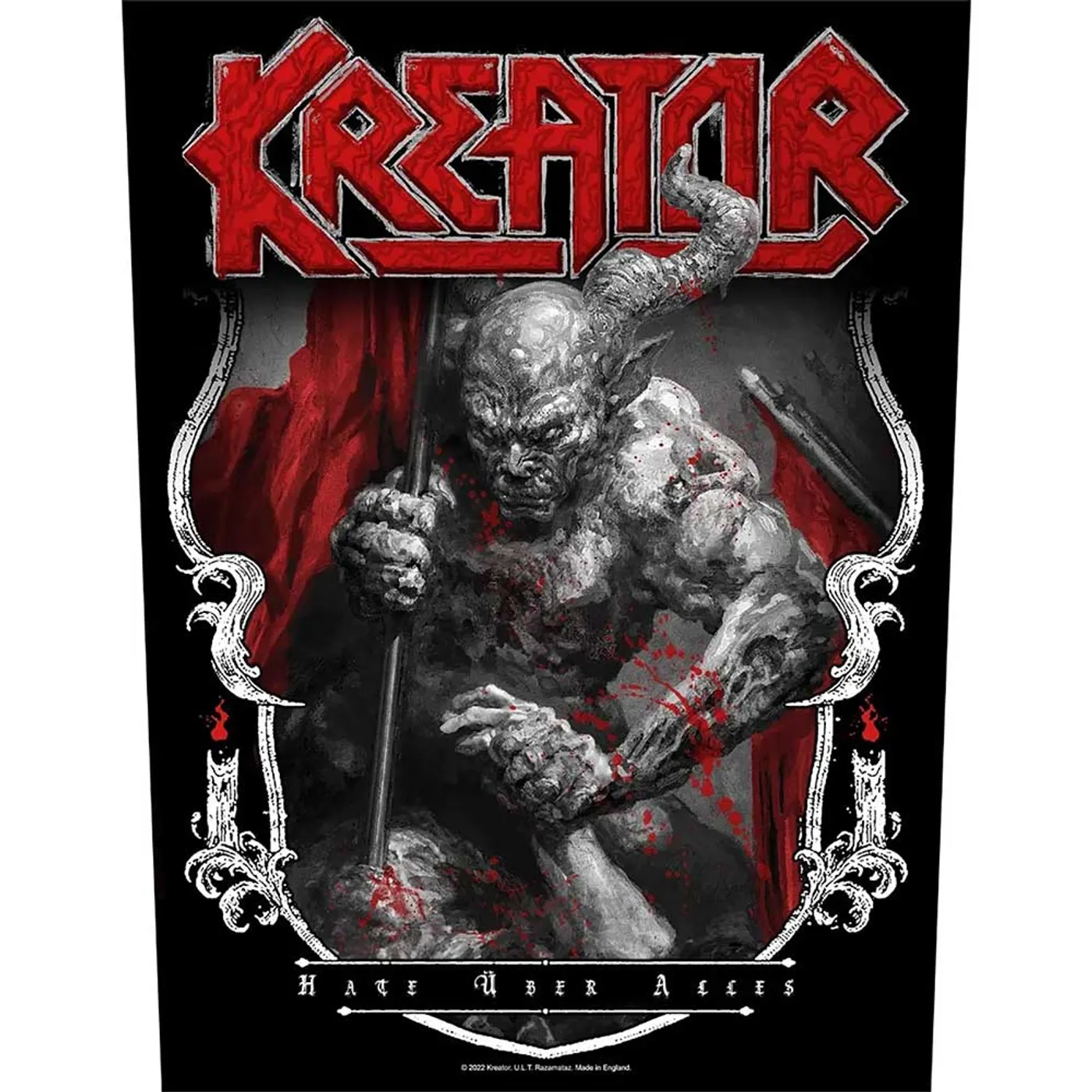 Kreator Patches - Woven Sew On - Hate Uber Alles