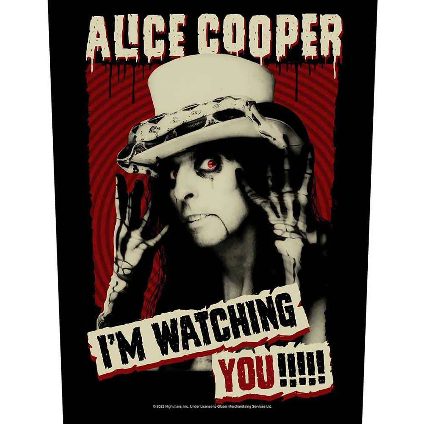Alice Cooper Patches - Woven Sew On - I'm Watching You