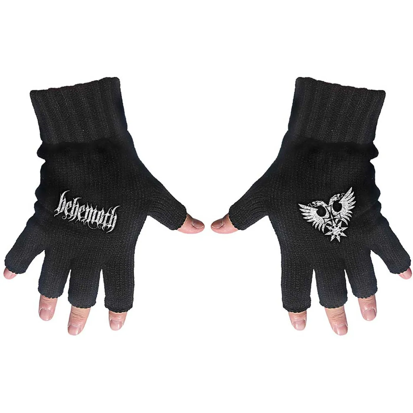 Behemoth Fingerless Gloves - Logo
