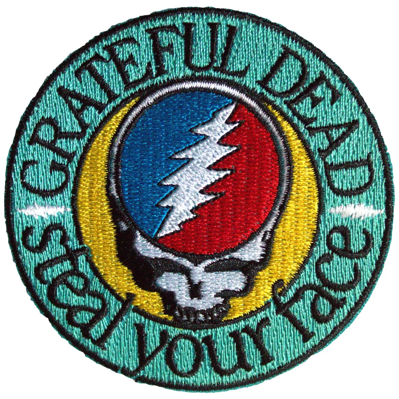 Grateful Dead Patches - Iron On - Steal Your Face Text Emblem